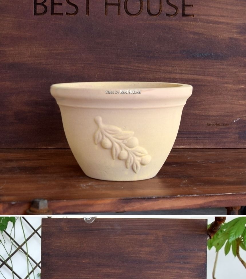 베트남 토분 테라원 올리브 원형 D20 19x12cm/화분/흙화분/토분/예쁜화분/디자인화분/인테리어화분/인테리