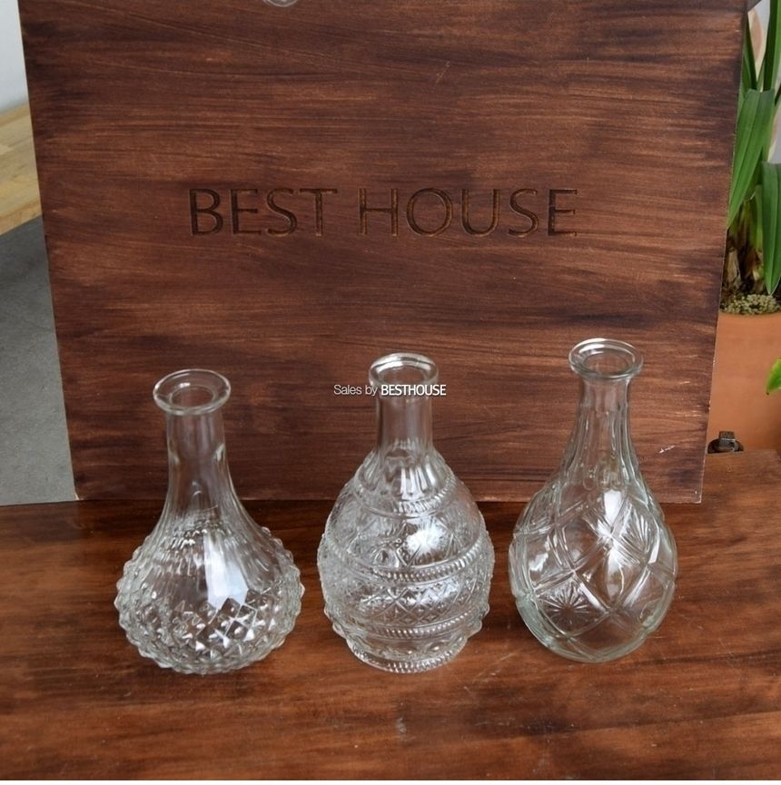 (B 4x21cm) 유리화분 화병 수반 BH450 크리스탈 호리병-중 (3종)/화병/꽃병/미니꽃병/미니화분/글라스화병/