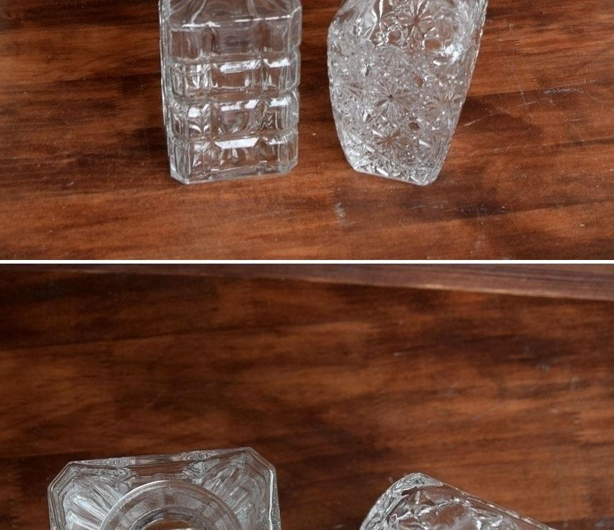 (사각패턴(직사각)) 유리화분 화병 수반 BH539 18cm 사각 크리스탈/화병/꽃병/미니꽃병/미니화분/글라스화