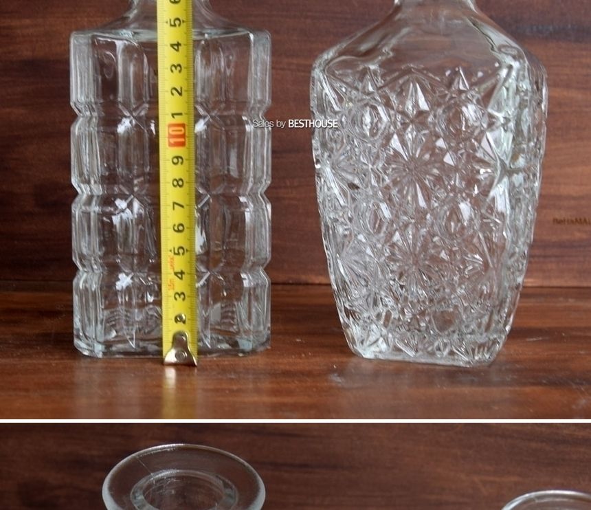 (사각패턴(직사각)) 유리화분 화병 수반 BH539 18cm 사각 크리스탈/화병/꽃병/미니꽃병/미니화분/글라스화