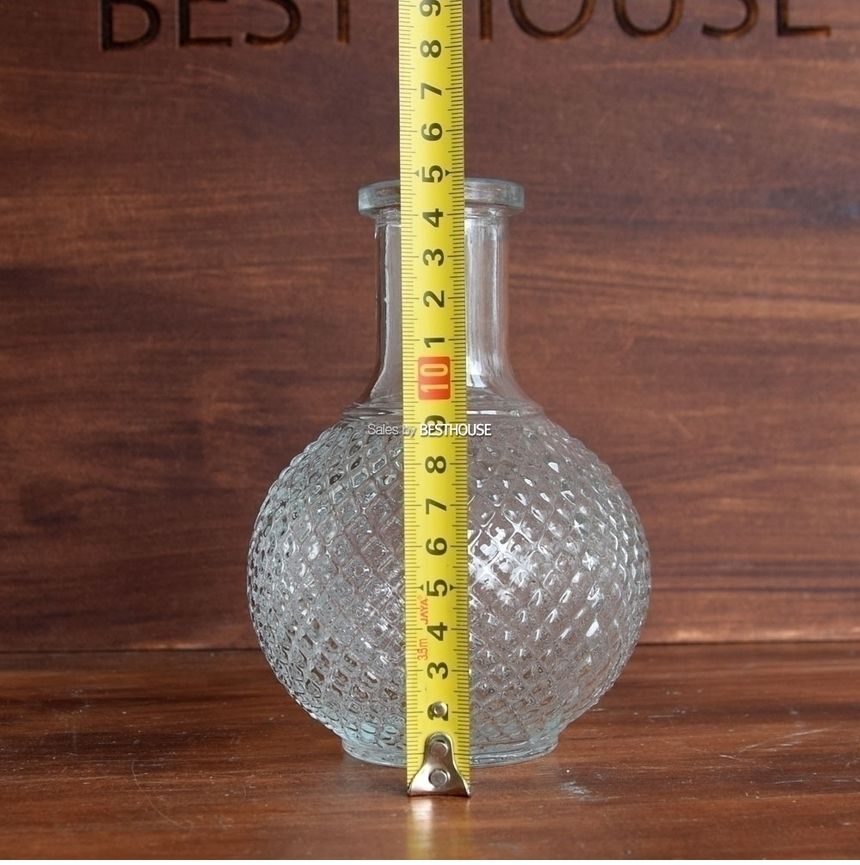 유리화분 화병 수반 BH392 4x15cm 크리스탈 호리병-소/화병/꽃병/미니꽃병/미니화분/글라스화병/유리수반/