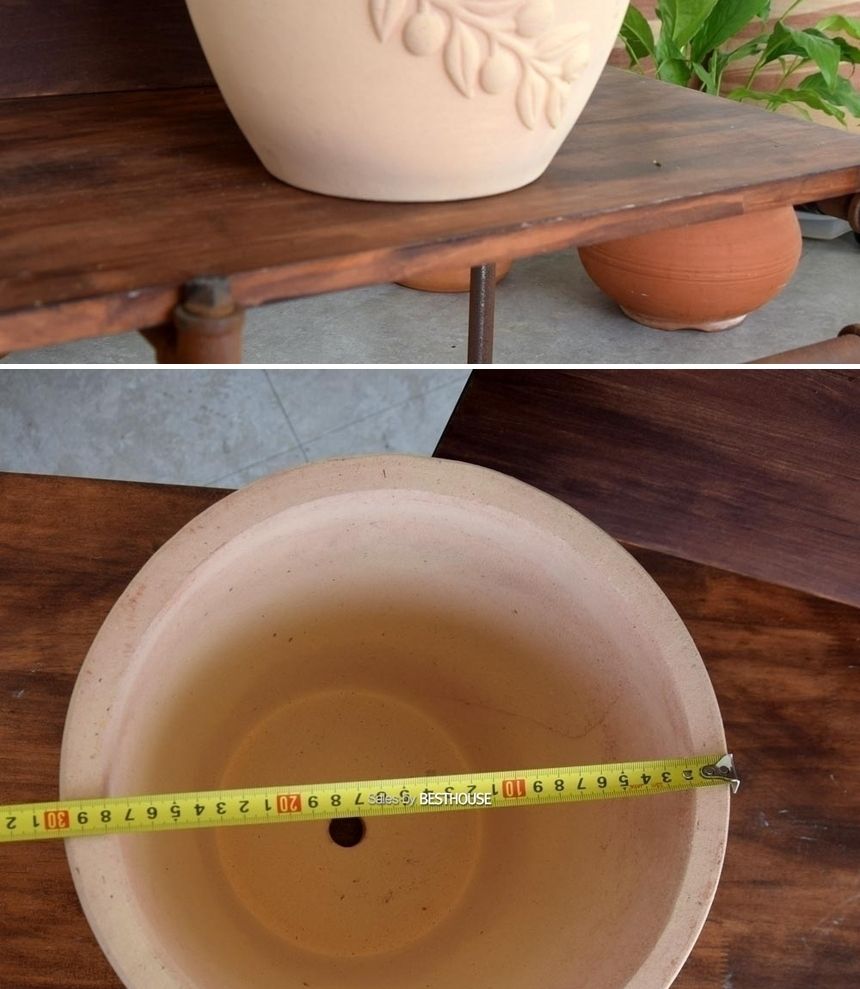 베트남 토분 테라원 올리브 원형 D30 30x20cm/화분/흙화분/토분/예쁜화분/디자인화분/인테리어화분/인테리