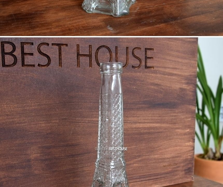 유리화분 화병 수반 BHE0323 3x23cm (에펠탑)/화병/꽃병/미니꽃병/미니화분/글라스화병/유리수반/유리화분/