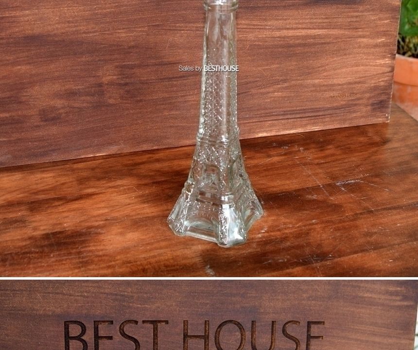 유리화분 화병 수반 BHE0323 3x23cm (에펠탑)/화병/꽃병/미니꽃병/미니화분/글라스화병/유리수반/유리화분/