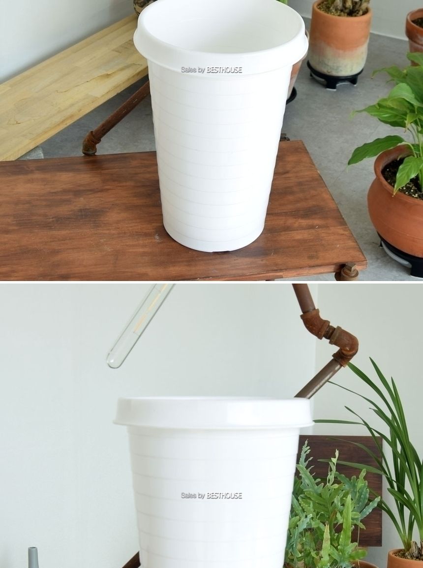 가로줄무늬 플라스틱 경량 화분 27x40cm/화분/정원용품/홈가드닝용품/가드닝용품/가정용화분/식물화분/꽃화