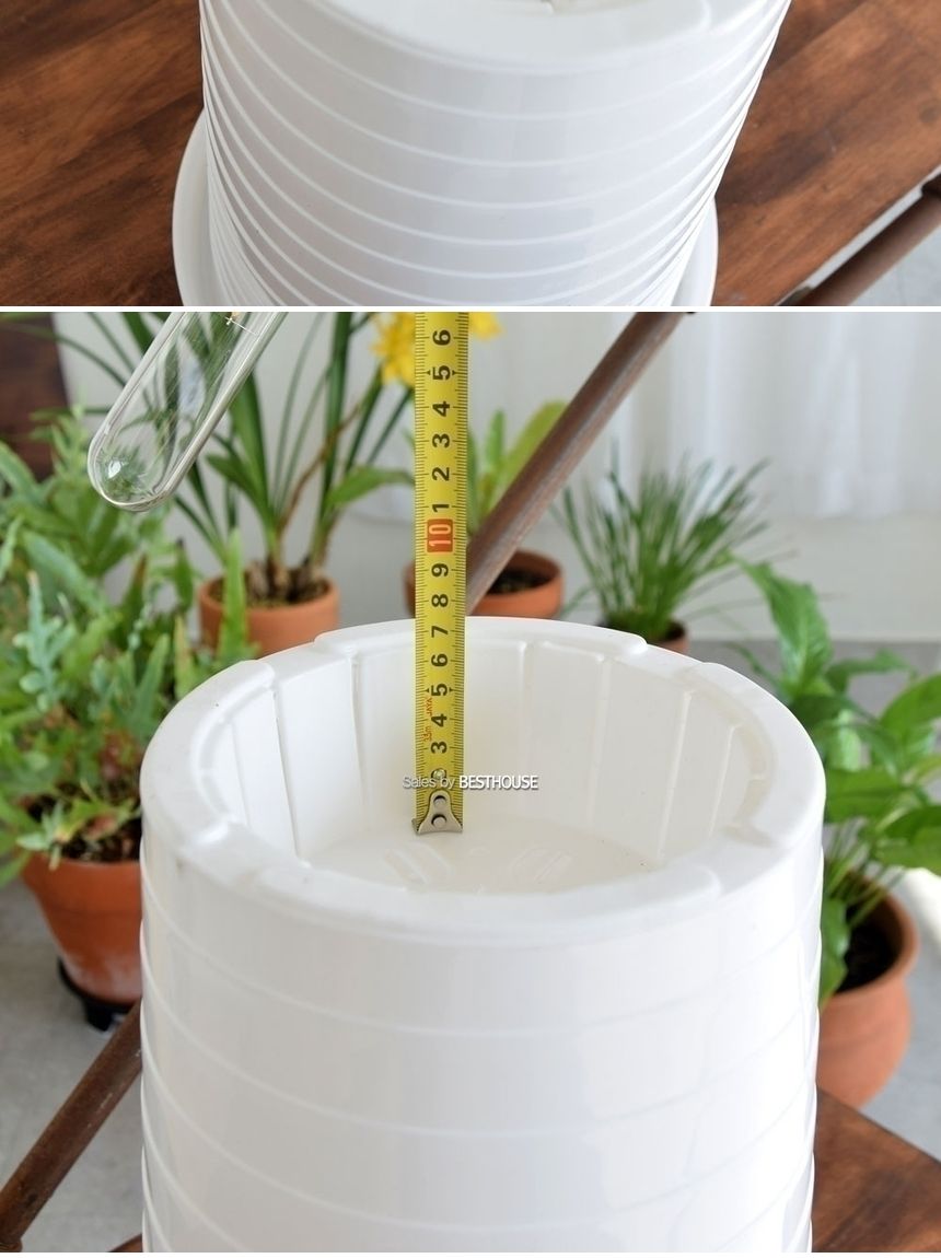 가로줄무늬 플라스틱 경량 화분 27x40cm/화분/정원용품/홈가드닝용품/가드닝용품/가정용화분/식물화분/꽃화