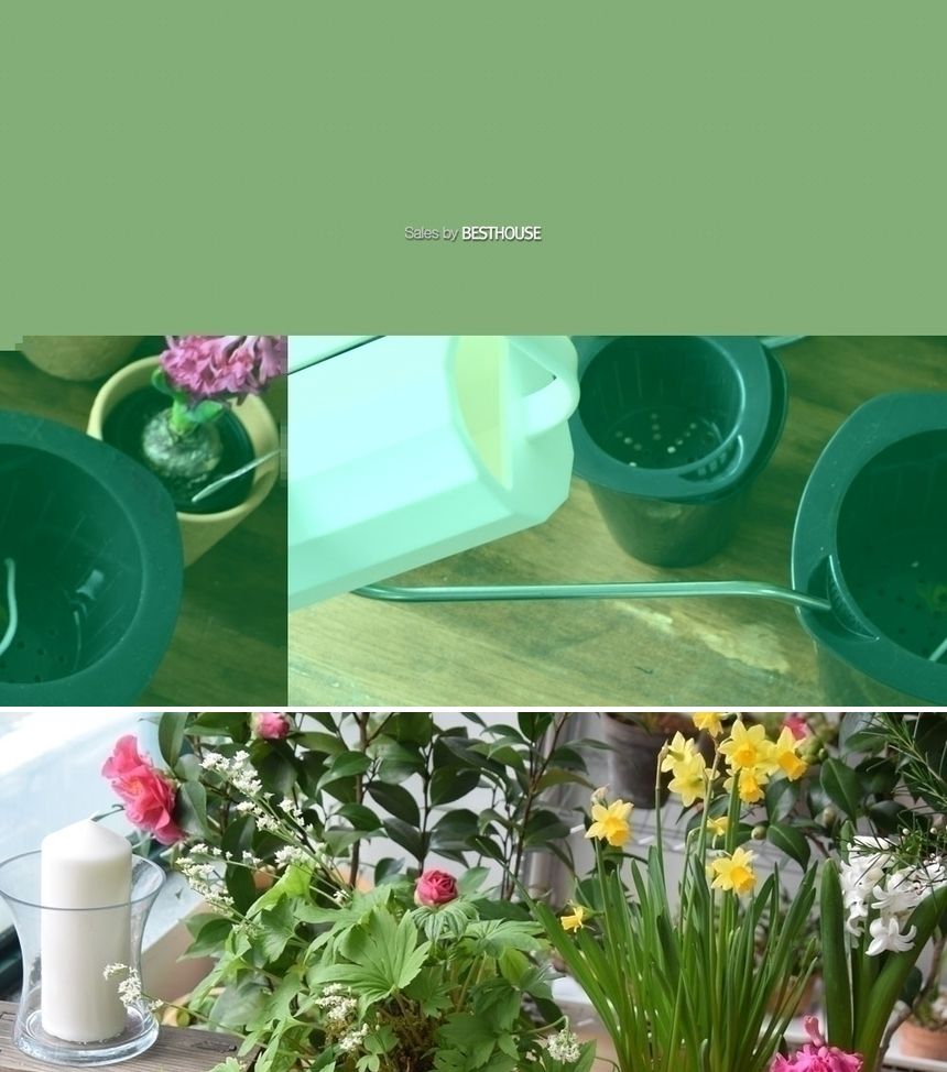 반투명 블랙 저면관수 플라스틱 화분 D18 18x18cm/화분/플라스틱화분/미니화분/원예용화분/가정용화분/급수