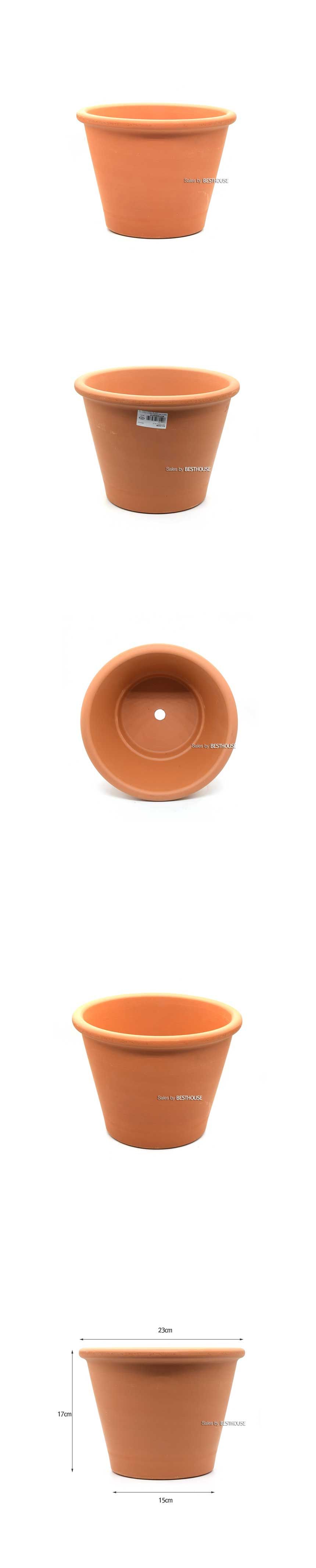 이탈리아 토분.바소 폼페이 브라운E23 23x17cm/화분/심플화분/예쁜화분/감성화분/인테리어화분/화분선물/선