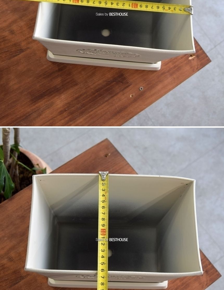 (화이트(아이보리)) 빈티지 플라스틱화분 옆이넓은 직사각 Q26 26x16x20cm/화분/정원용품/홈가드닝용품/가