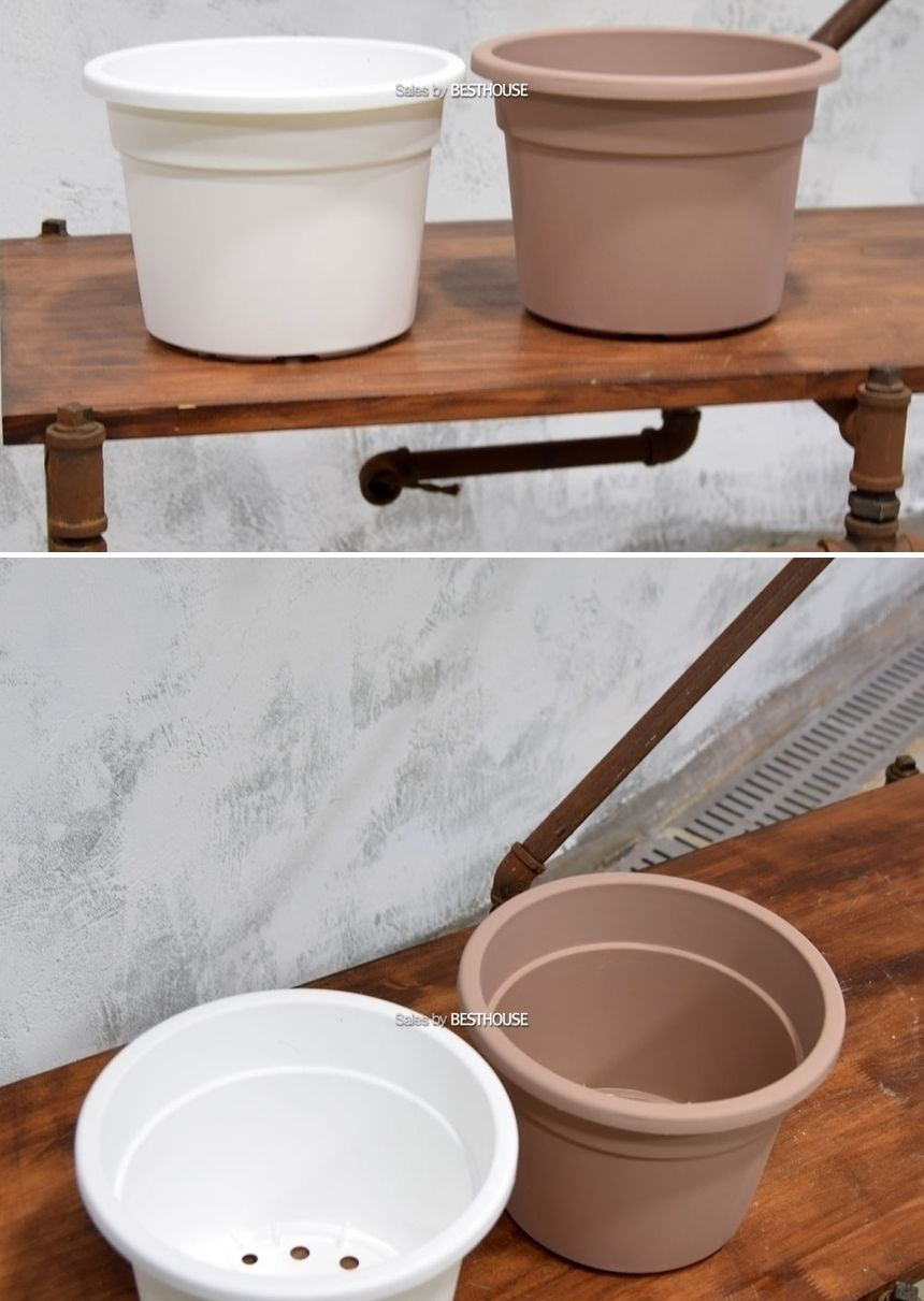 (브라운) 이탈리아 니콜리 플라스틱 포트 화분 22x15cm/내추럴토분/화분/도기/도기화분/토분/인테리어화분/