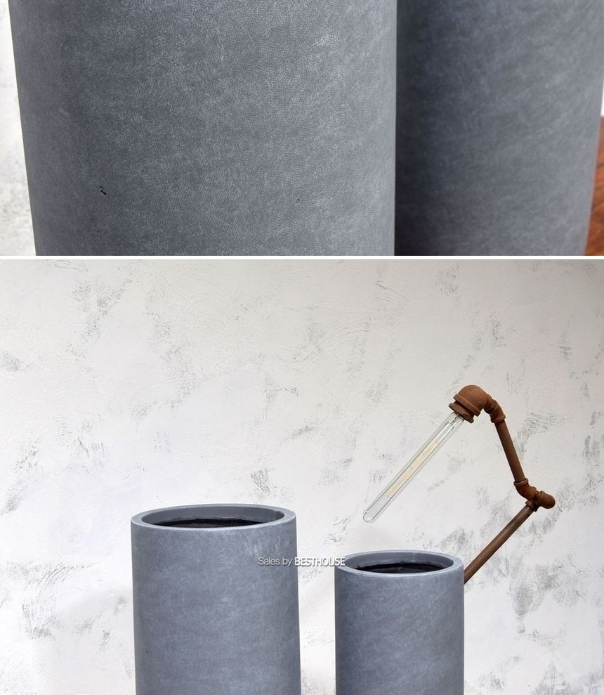 모던 FRP 원통형 인테리어화분 DW208510 24x40cm/원통형토분/원통형화분/화분/도기/도기화분/토분/인테리어