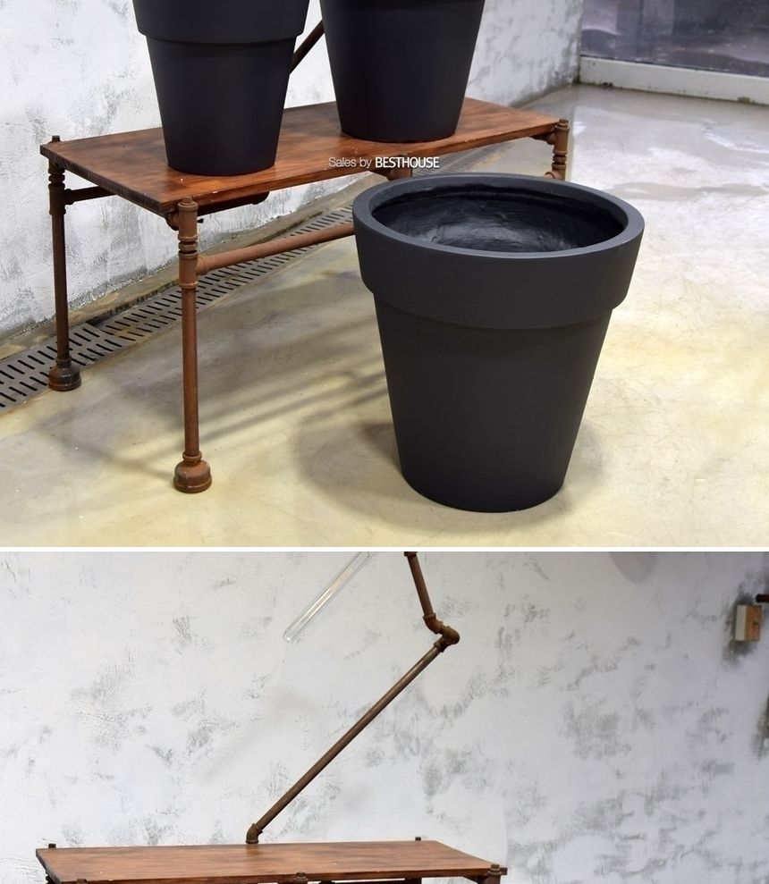 모던 FRP 긴원형 인테리어화분 DW159131 (소) 29x29cm/블랙화분/긴화분/화분/도기/도기화분/토분/인테리어
