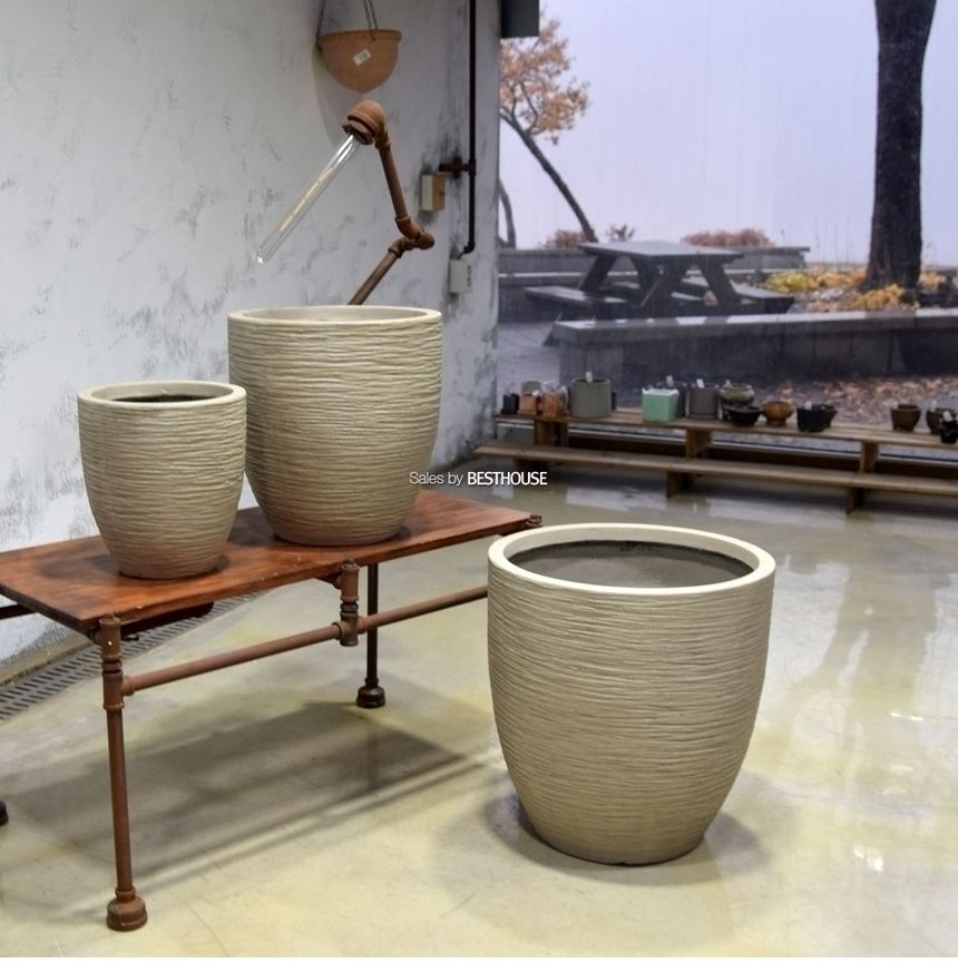 모던 FRP 미분형 인테리어화분 DW184372 (대) 45x47cm/모던형화분/모던인테리어화분/그레이화분/화분/분갈