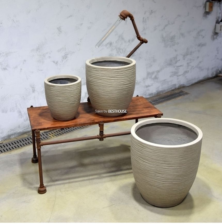 모던 FRP 미분형 인테리어화분 DW184372 (대) 45x47cm/모던형화분/모던인테리어화분/그레이화분/화분/분갈