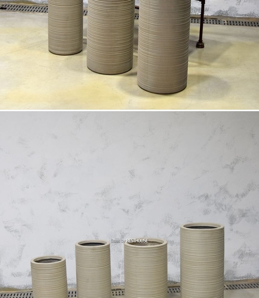 모던 FRP 원통형 인테리어화분 DW208507 24x50cm/원통형토분/원통형화분/화분/도기/도기화분/토분/인테리어