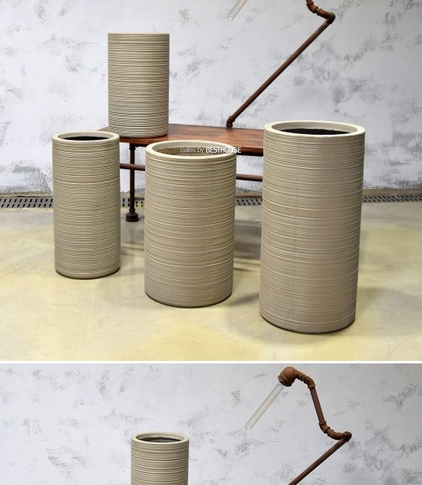 모던 FRP 원통형 인테리어화분 DW208507 24x50cm/원통형토분/원통형화분/화분/도기/도기화분/토분/인테리어
