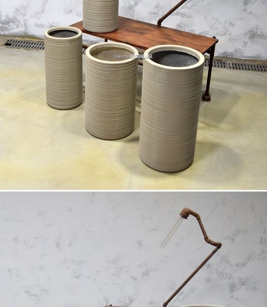 모던 FRP 원통형 인테리어화분 DW208507 24x50cm/원통형토분/원통형화분/화분/도기/도기화분/토분/인테리어