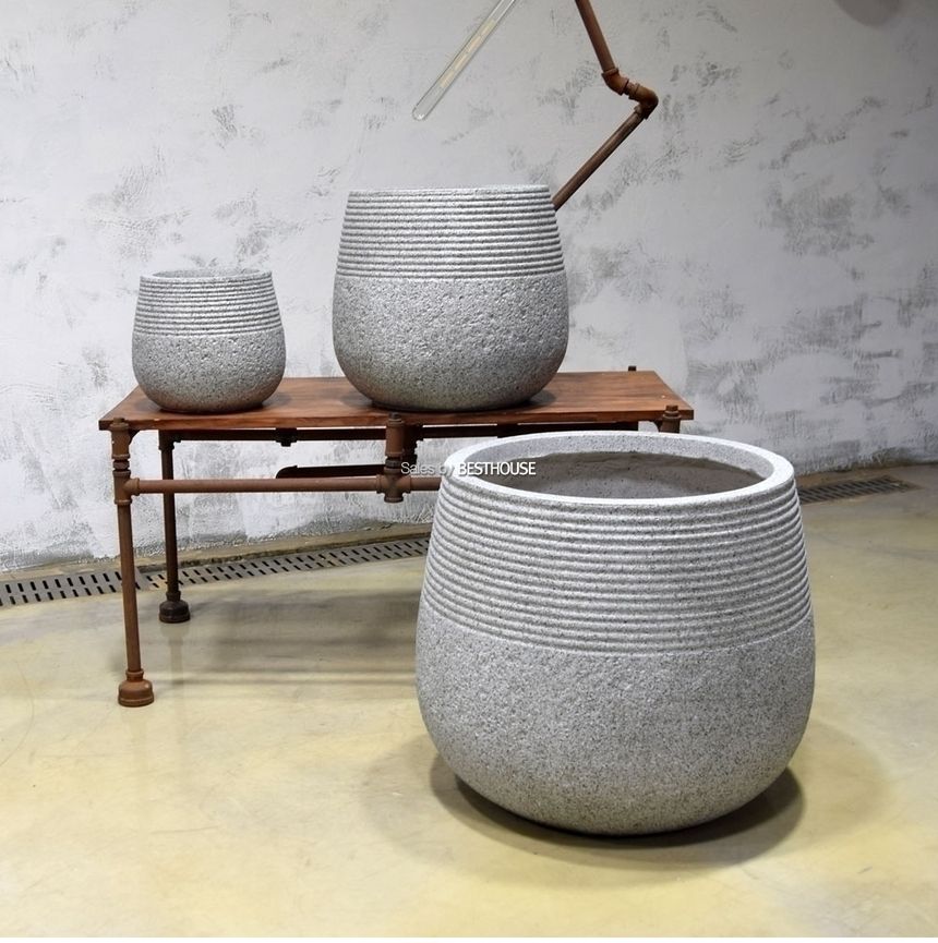 모던 FRP 단지형 인테리어화분 DW161227 (소) 26x22cm/모던형화분/모던인테리어화분/그레이화분/화분/분갈