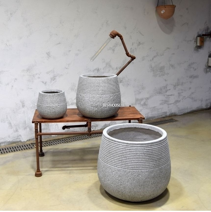 모던 FRP 단지형 인테리어화분 DW161227 (소) 26x22cm/모던형화분/모던인테리어화분/그레이화분/화분/분갈