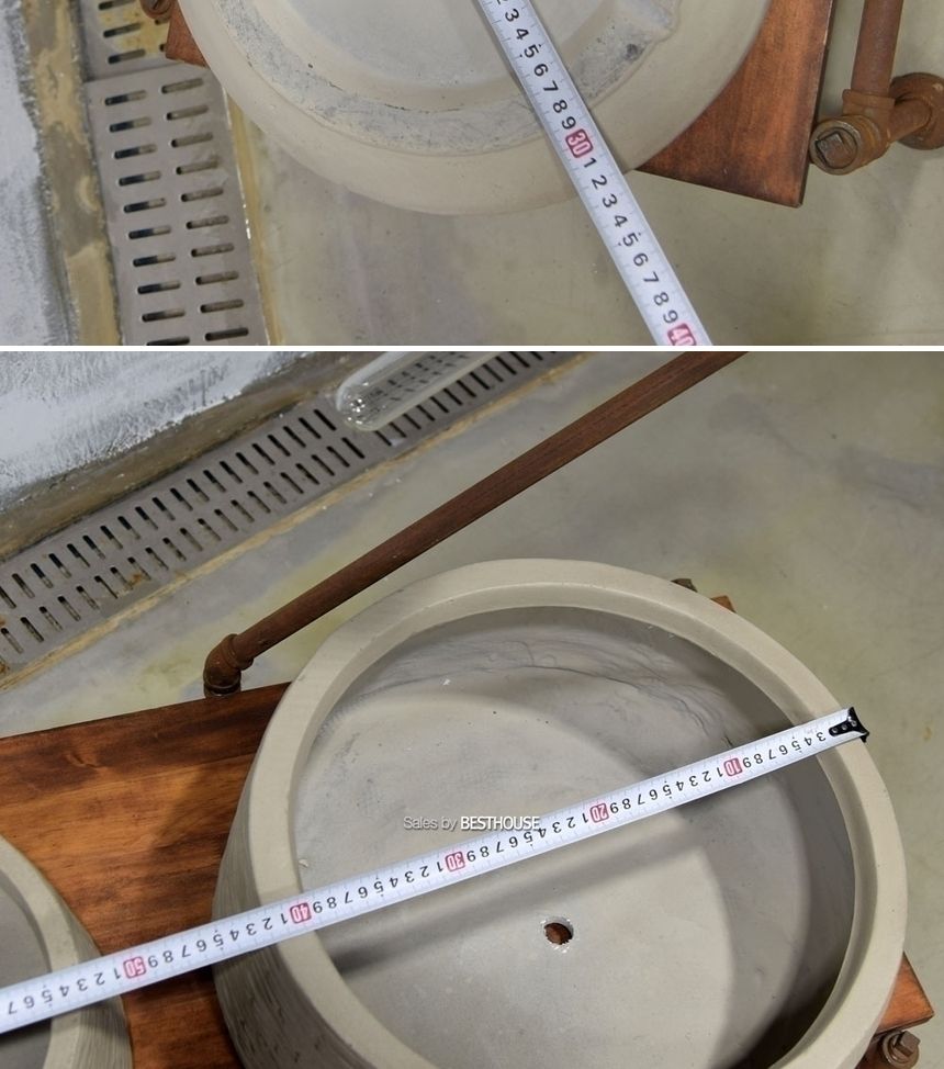 2개셋FRP 분재형 인테리어화분 DW184364 베이지/원통형토분/원통형화분/화분/도기/도기화분/토분/인테리어