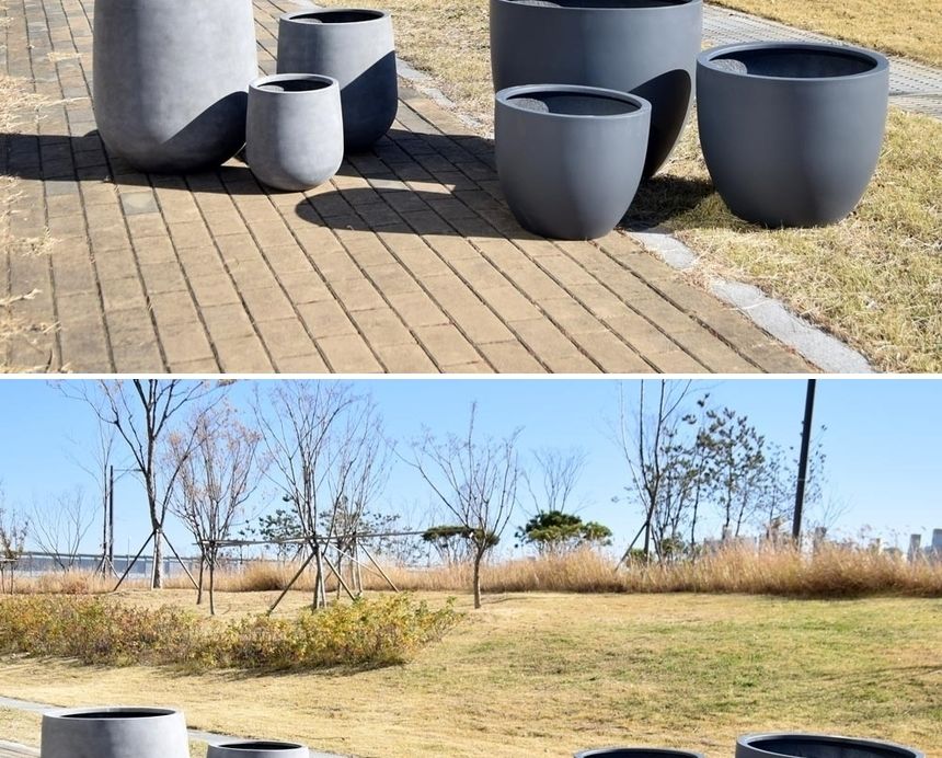 FRP(폴리스톤)미분형 CMD 인테리어 대형화분 (중)/화분/정원용품/홈가드닝용품/가드닝화분/가정용화분/야외