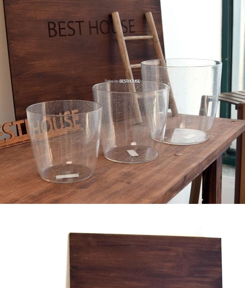 (D18 18x17cm) 수경재배용 고투명 이태리 플라스틱 화분 D18/화분/정원용품/홈가드닝용품/가드닝용품/가정