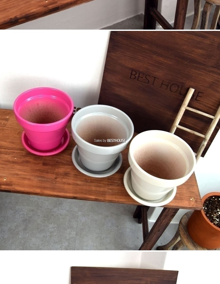 (핫핑크 유광) 이탈리아 토분.바소 기본형 유광 컬러 D21 21x19cm/화분/흙화분/토분/예쁜화분/디자인화분/