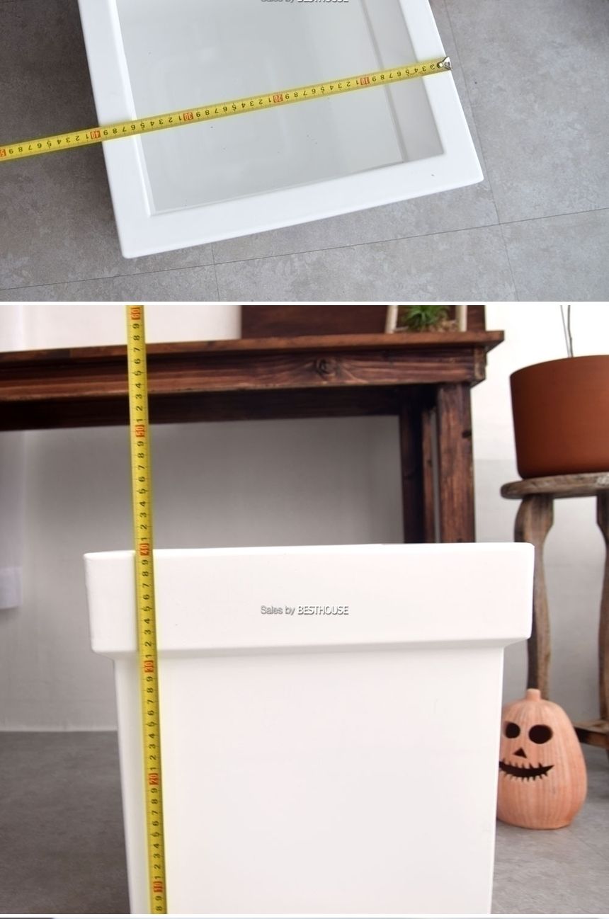 (물구멍X-화이트) 이탈리아 니콜리 턱정사각 PE화분.R3140 40x40x40cm/화분/정원용품/홈가드닝용품/가드닝