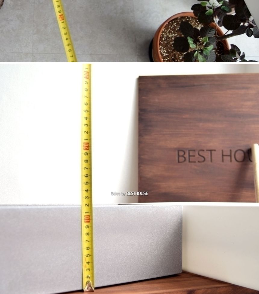 (물구멍타공(단순변심불가)-화이트) 이탈리아 니콜리 옆이넓은 직사각 PE화분.R4645 45x20x12cm/화분/정원