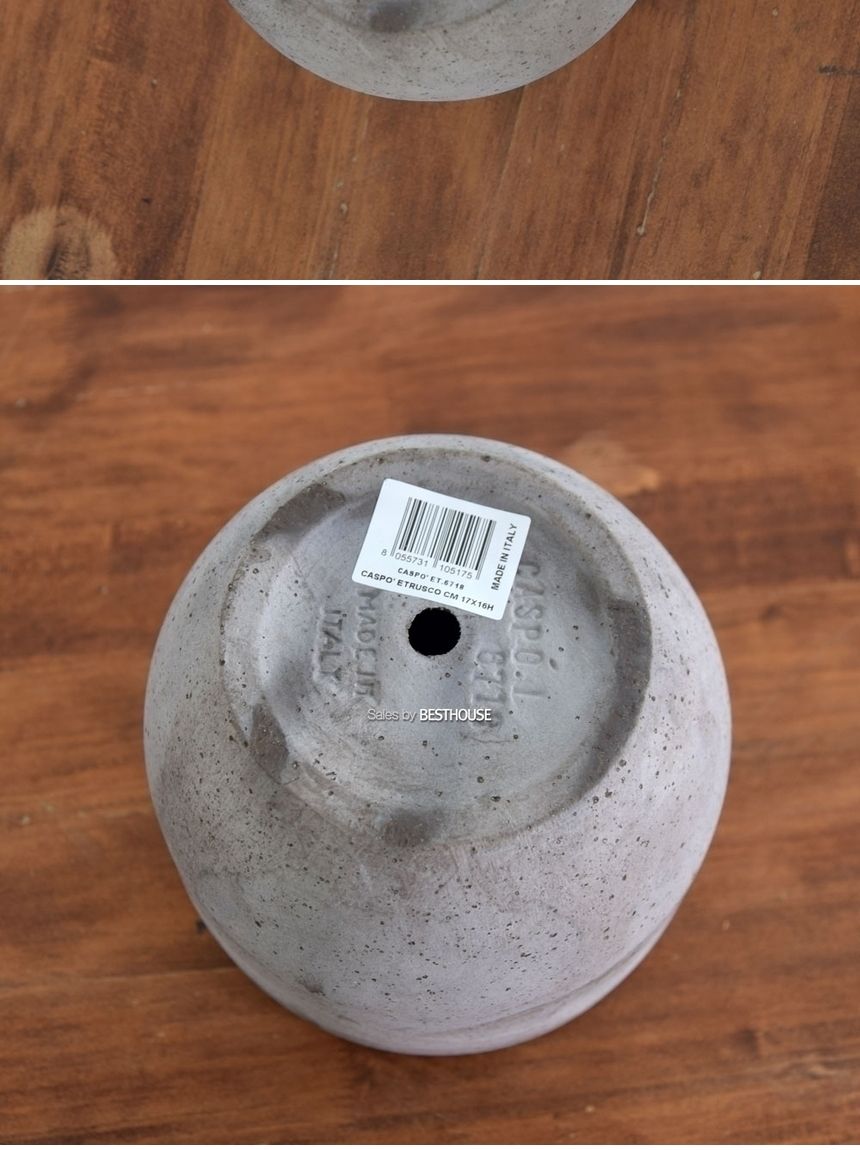 이탈리아 명품 러스틱.미분형 CM17 17x16cm 그레이/화분/정원용품/홈가드닝용품/가드닝화분/가정용화분/야