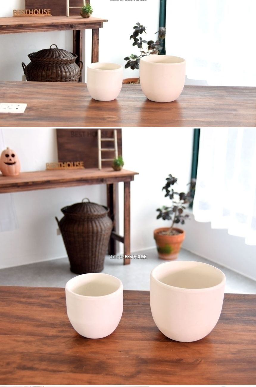 (없음(x)) 이탈리아 토분.비안코 화이트 CM12 12x11cm/화분/흙화분/토분/예쁜화분/디자인화분/인테리어화분