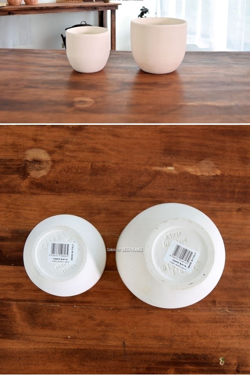 (없음(x)) 이탈리아 토분.비안코 화이트 CM12 12x11cm/화분/흙화분/토분/예쁜화분/디자인화분/인테리어화분