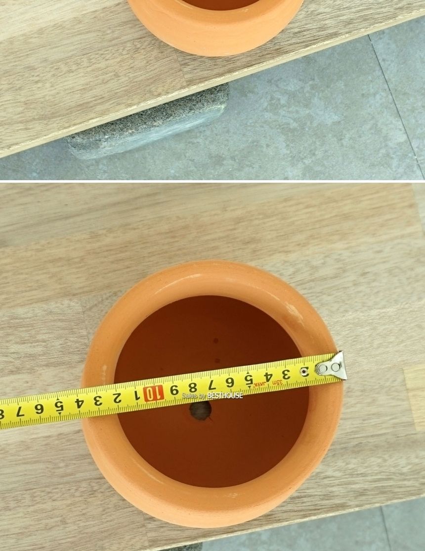 황토빛 단지-미니 14x11cm 토분(갈색화분)/화분/흙화분/토분/토분세트/화분세트/인테리어화분/인테리어토분