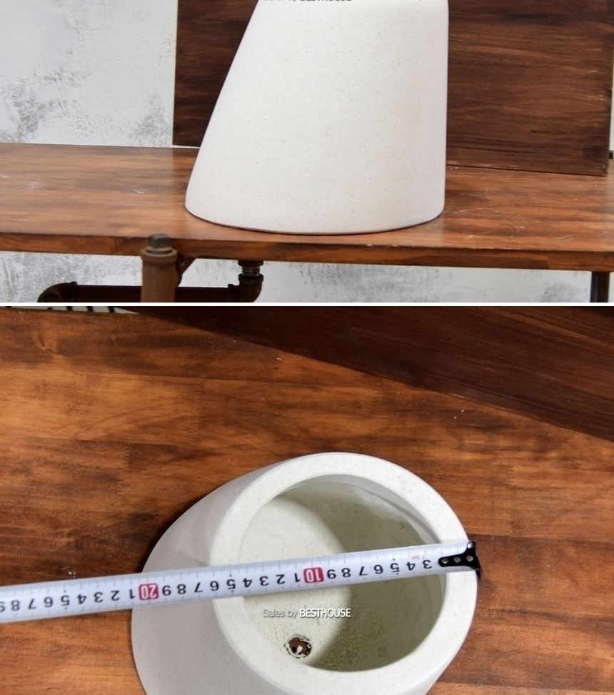 모던 시멘트 대리석무늬 비대칭원형 16x20cm 화분/화분/정원용품/홈가드닝용품/가드닝용품/가정용화분/식물