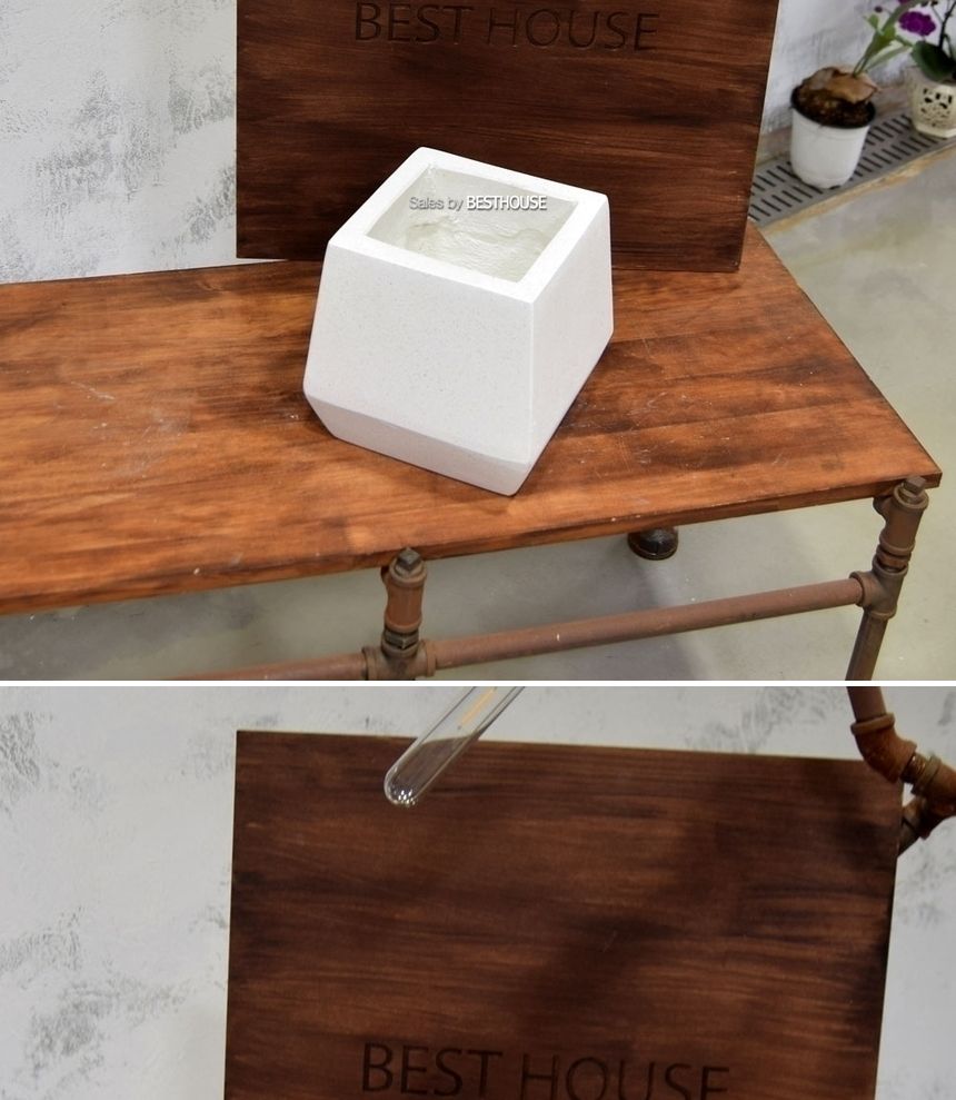 모던 시멘트 대리석무늬 피라미드사각 17x20cm 화분/화분/정원용품/홈가드닝용품/가드닝용품/가정용화분/식