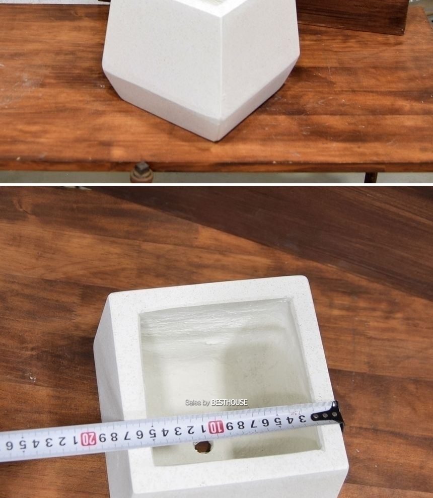 모던 시멘트 대리석무늬 피라미드사각 17x20cm 화분/화분/정원용품/홈가드닝용품/가드닝용품/가정용화분/식