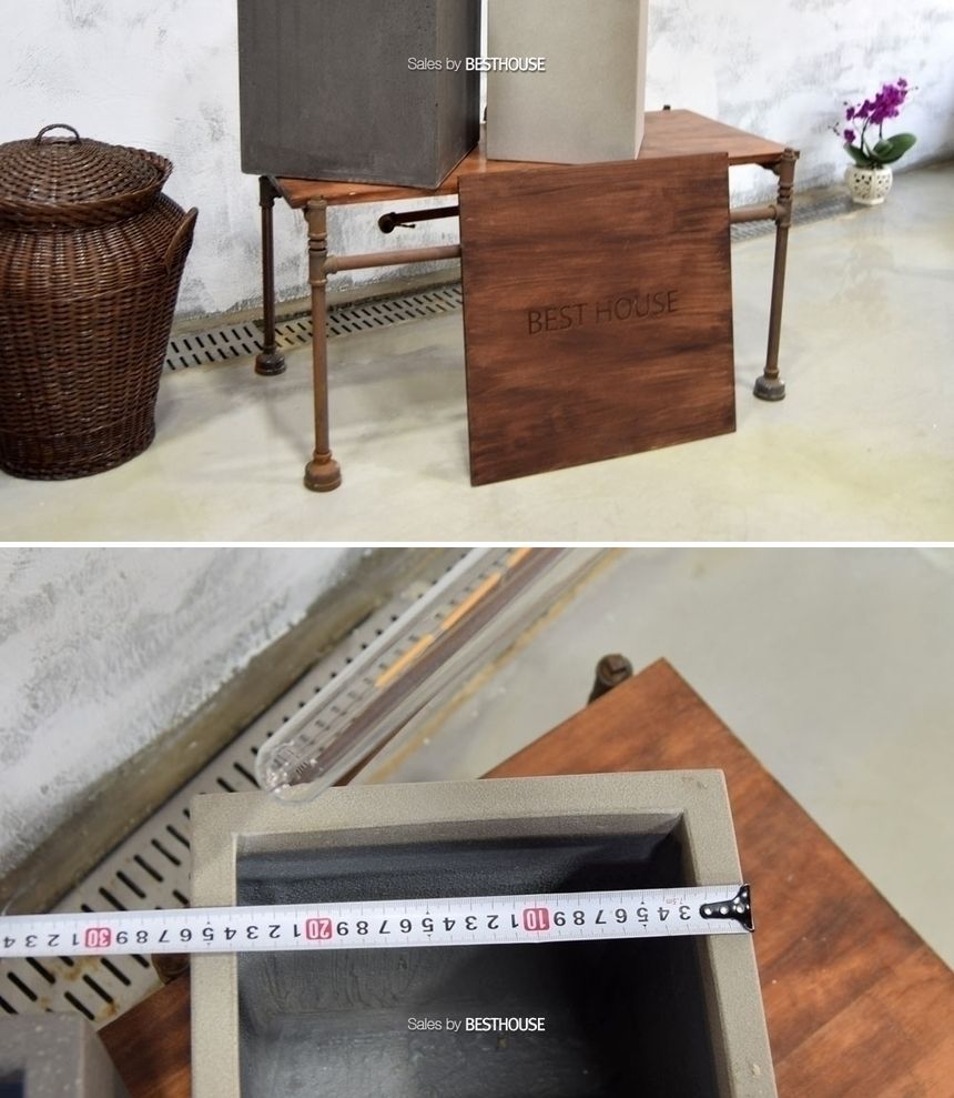 (진그레이) 2개셋모던 시멘트 테라스톤 사각화분 33x42 26x36cm/화분/정원용품/홈가드닝용품/가드닝용품/가