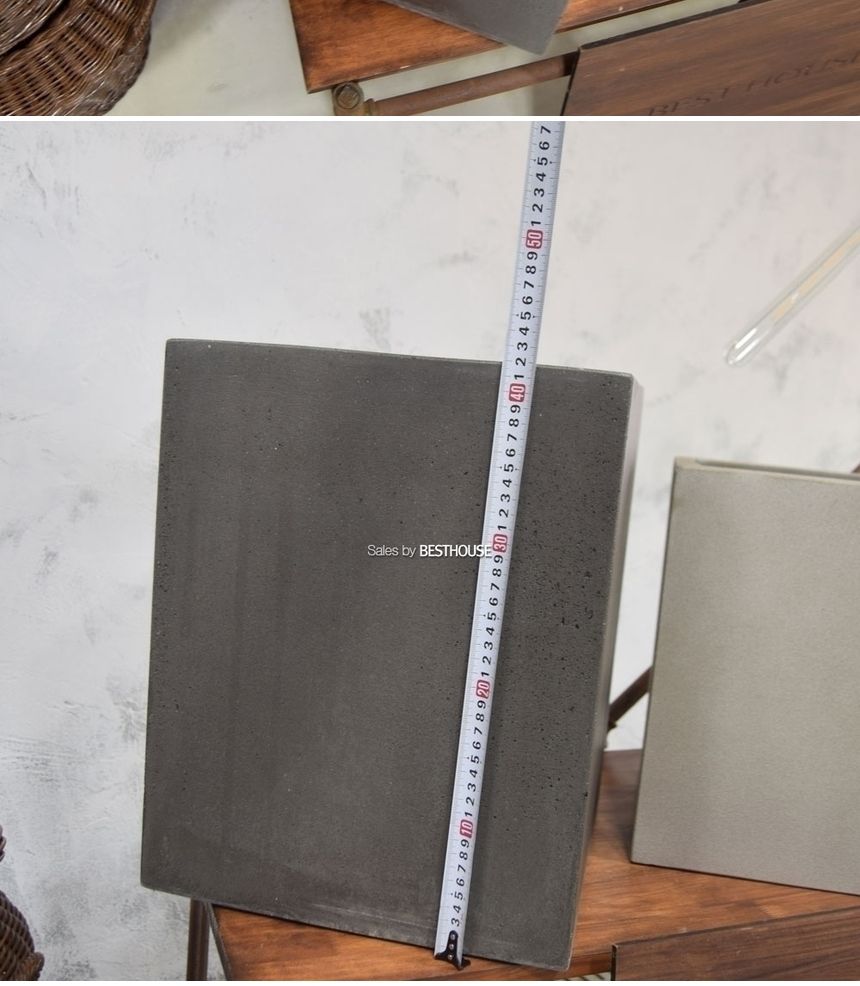 (진그레이) 2개셋모던 시멘트 테라스톤 사각화분 33x42 26x36cm/화분/정원용품/홈가드닝용품/가드닝용품/가