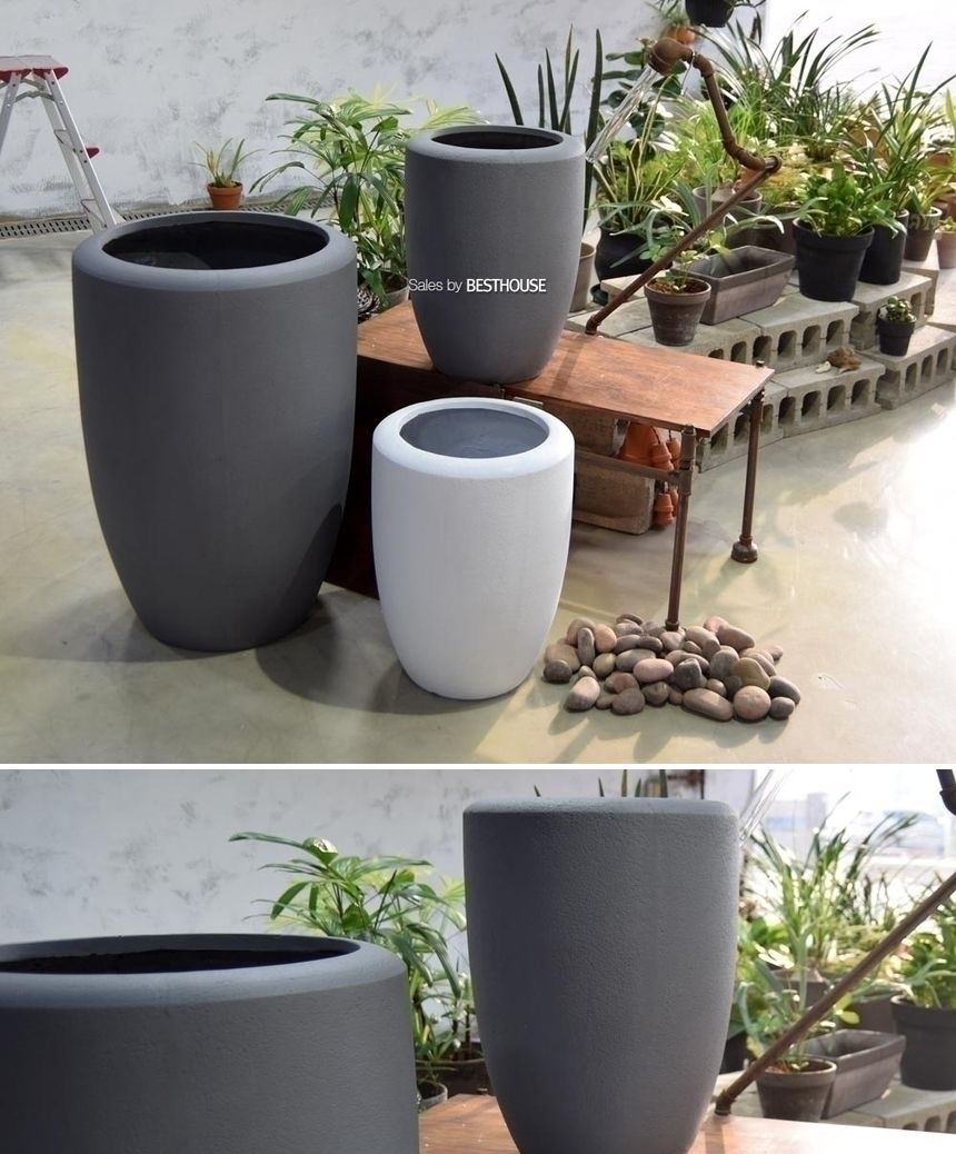 (화이트) 2개셋모던 FRP 긴미분형 초대형 화분 DW158134/화분/정원용품/홈가드닝용품/가드닝화분/가정용화