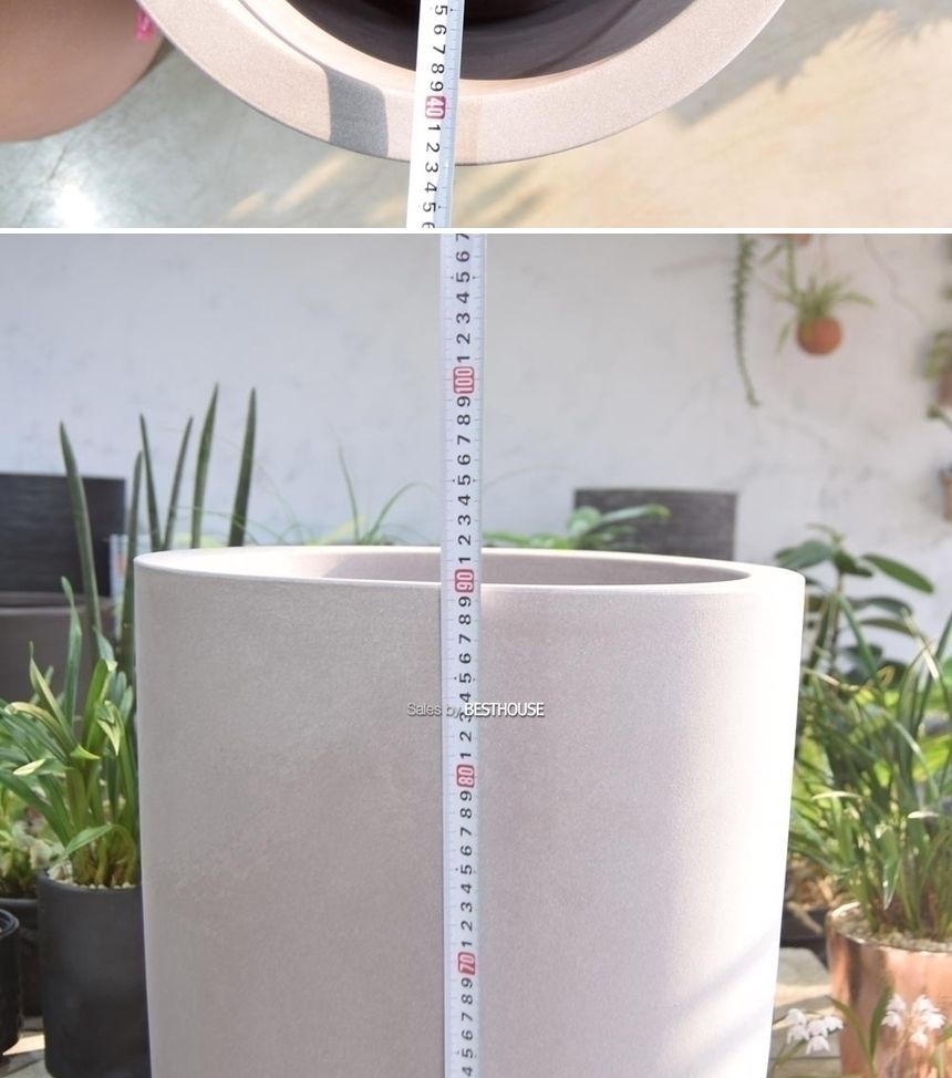 (브라운) Nicoli 이탈리아 PE 조명플랜터 화분 170원형 43x90cm/화분/정원용품/홈가드닝용품/가드닝용품/가