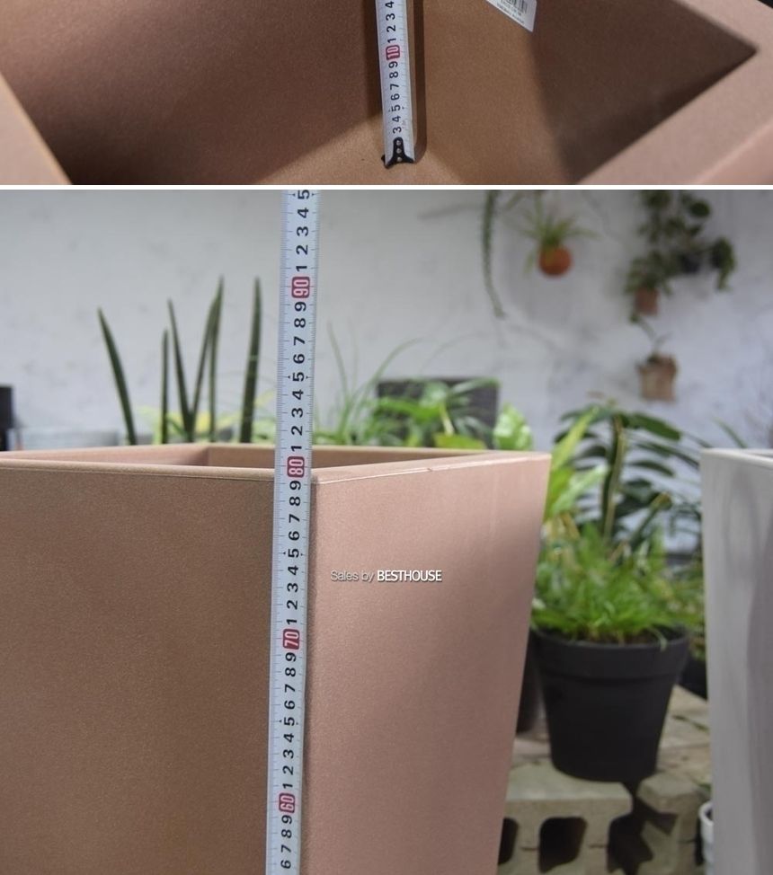 (그레이) Nicoli 이탈리아 PE 조명플랜터 화분 170사각 38x80cm/화분/정원용품/홈가드닝용품/가드닝용품/가