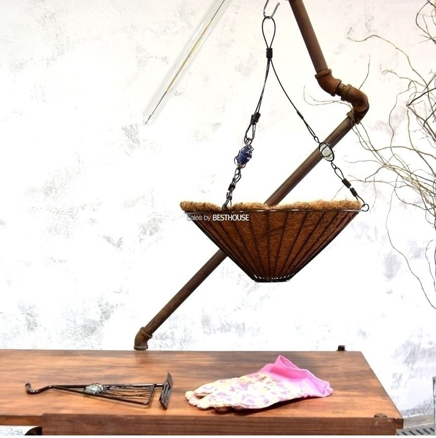 벽걸이 겸용 행잉 코코넛 바구니 30cm 블랙/화분/토분/예쁜토분/빈티지토분/원예용품/정원용품/분갈이화분/