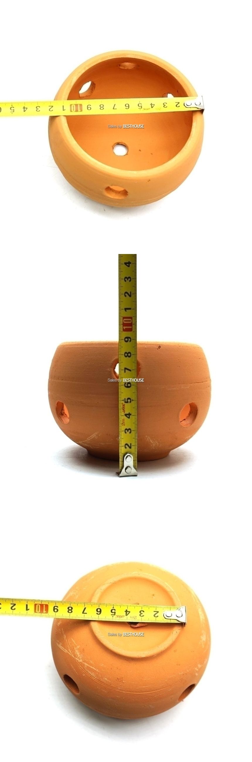 황토빛 타공-앵두 12x9cm 토분 화분-난 재배용/화분/흙화분/토분/예쁜화분/디자인화분/인테리어화분/인테리