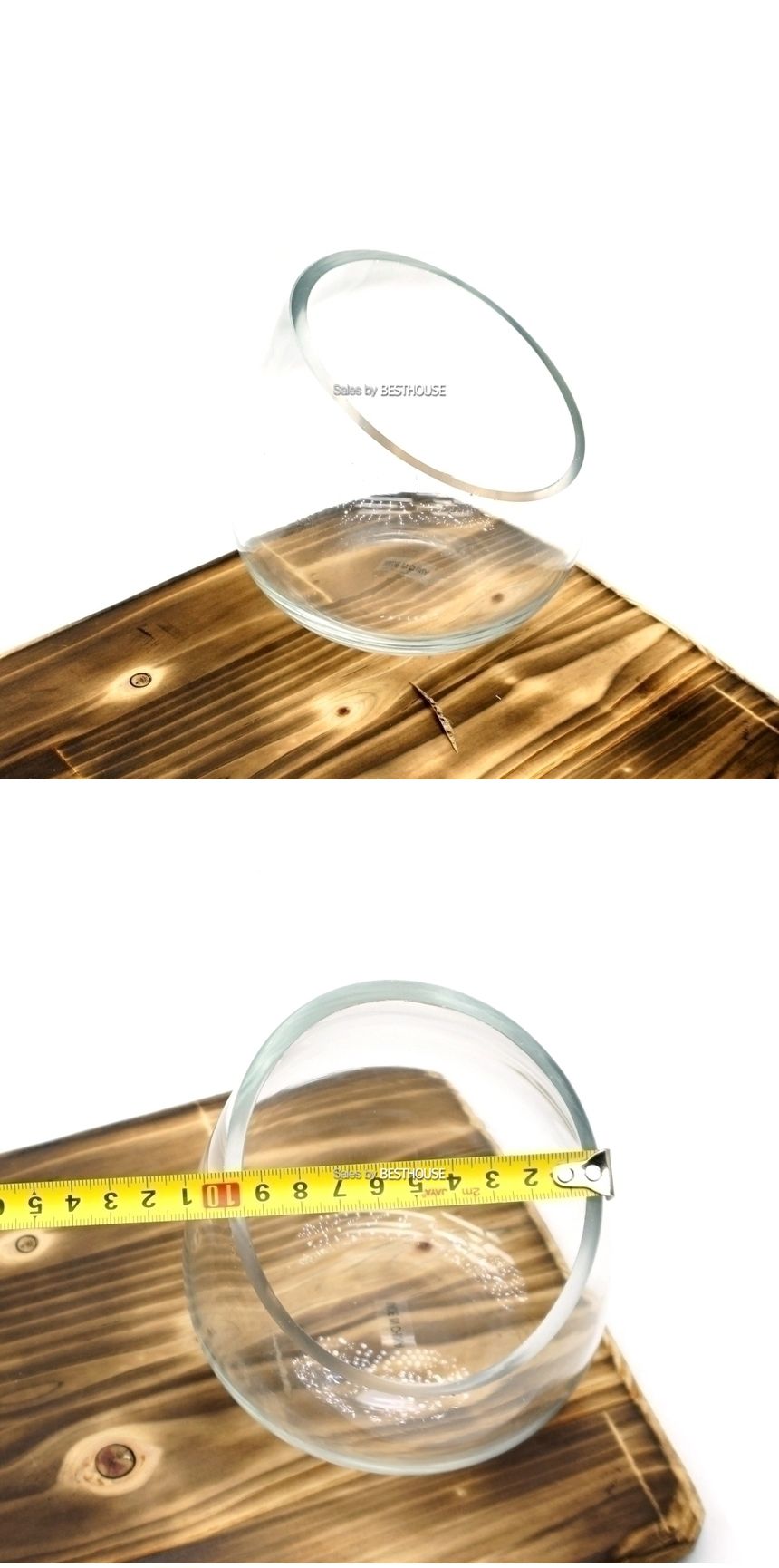 유리화분 화병 수반 N1012 (사선반원) 10x12cm/수반/화병/인테리어수반/인테리어화병/디자인수반/디자인화