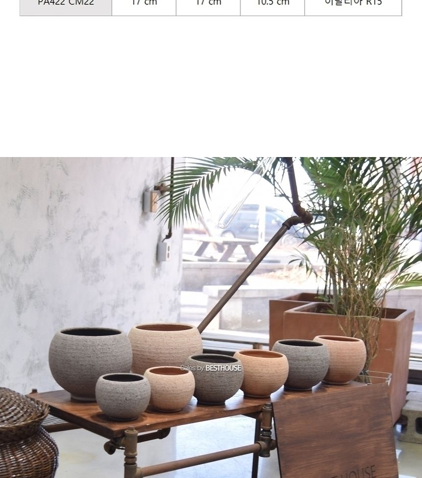 (블랙(그레이)) 이탈리아 명품 러스틱.단지형 CM17 14x14cm/화분/정원용품/홈가드닝용품/가드닝용품/가정용