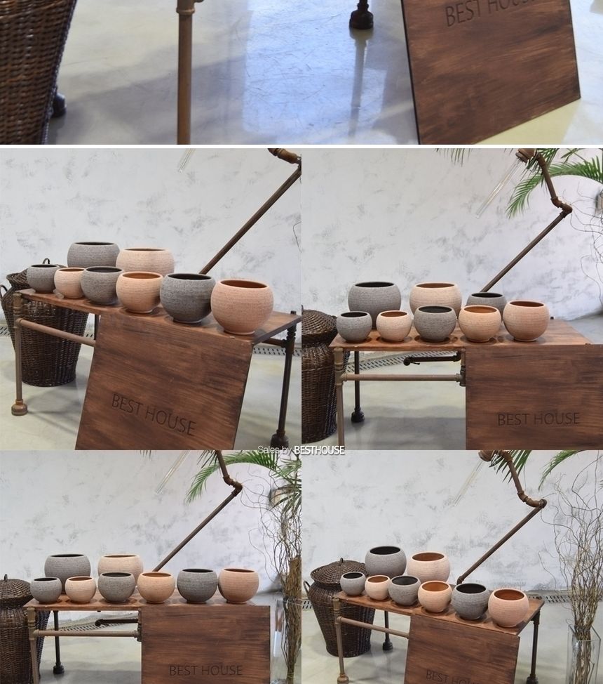 (블랙(그레이)) 이탈리아 명품 러스틱.단지형 CM17 14x14cm/화분/정원용품/홈가드닝용품/가드닝용품/가정용