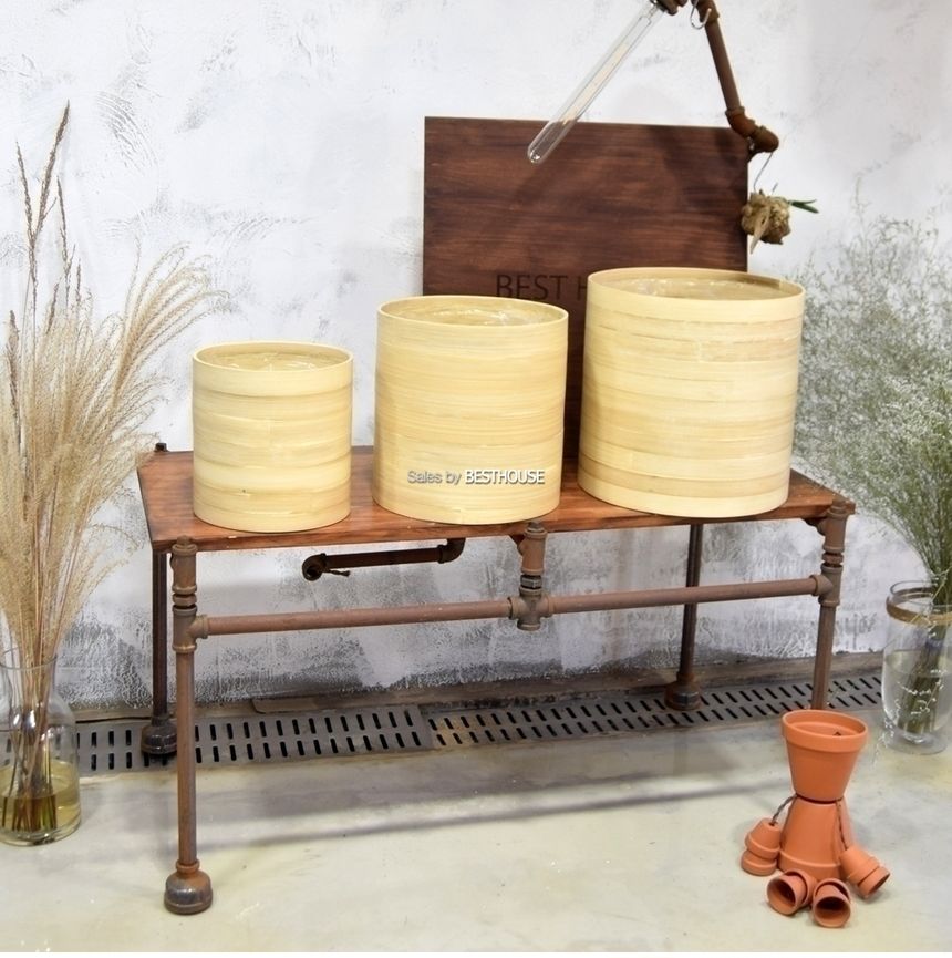 프리미엄 대나무 화분 원통형(소) 20x20cm/화분/정원용품/홈가드닝용품/가드닝용품/가정용화분/식물화분/꽃