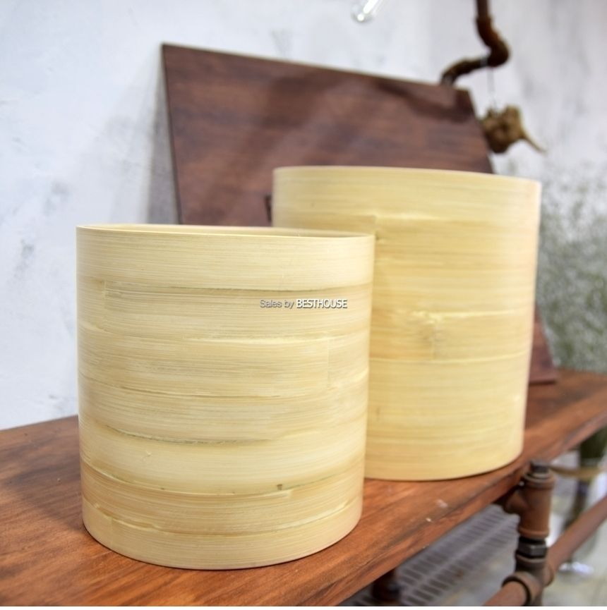 프리미엄 대나무 화분 원통형(소) 20x20cm/화분/정원용품/홈가드닝용품/가드닝용품/가정용화분/식물화분/꽃