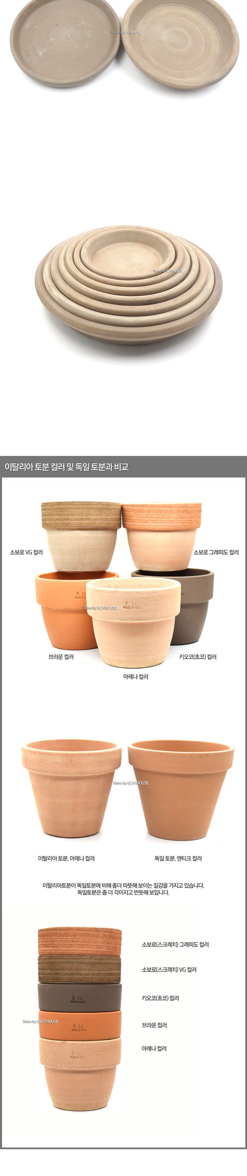 이탈리아 토분.화분받침 VG(그레이)R42 내경34 외경42cm/화분받침/화분받침대/토분받침/토분받침대/흙화분