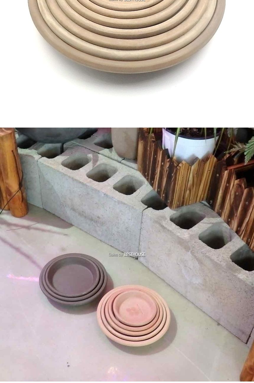 이탈리아 토분.화분받침 VG(그레이)R42 내경34 외경42cm/화분받침/화분받침대/토분받침/토분받침대/흙화분